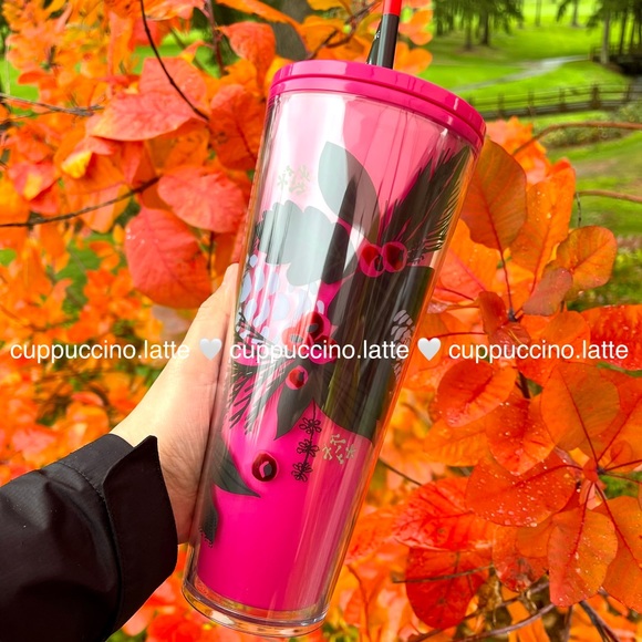 ❤️LAST🎄Starbucks Magenta Purple Winter 2021 Holiday Pinecone Color Changing Cup - Picture 2 of 6